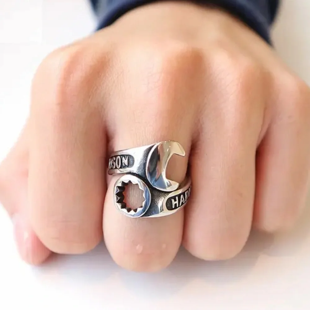 🏍️Harley-Davidson Highly Polished Stainless Steel Combination Wrench Ring!